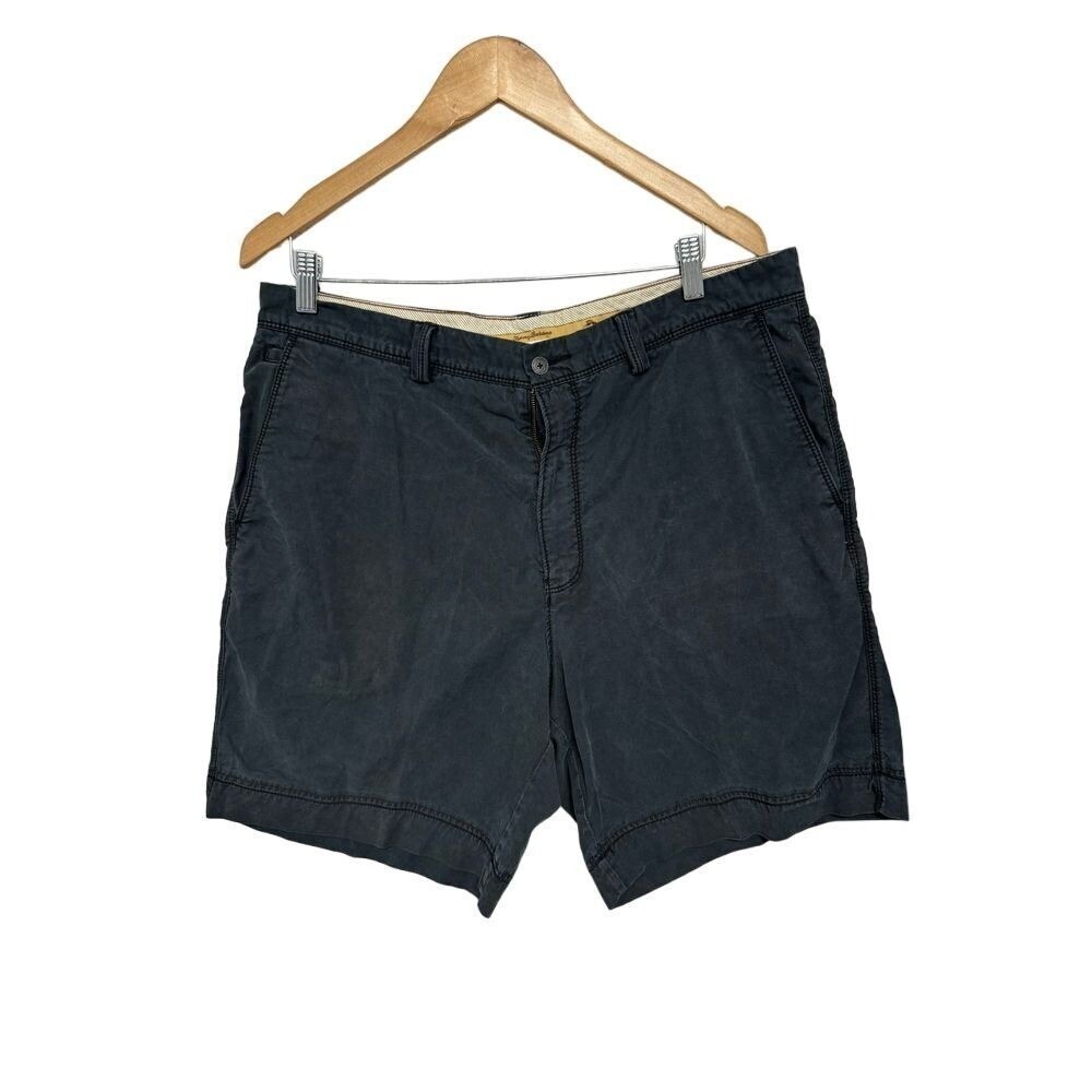 Tommy Bahama Shorts Mens 36 Navy Chino Y2K Casual Flat Front 8 inch inseam